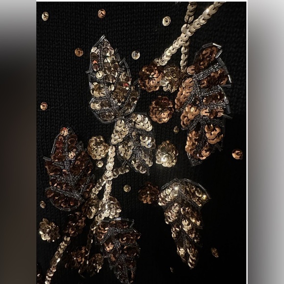 Vintage 80/90 Celina Yang Sequined Sweater Large - Picture 2 of 7